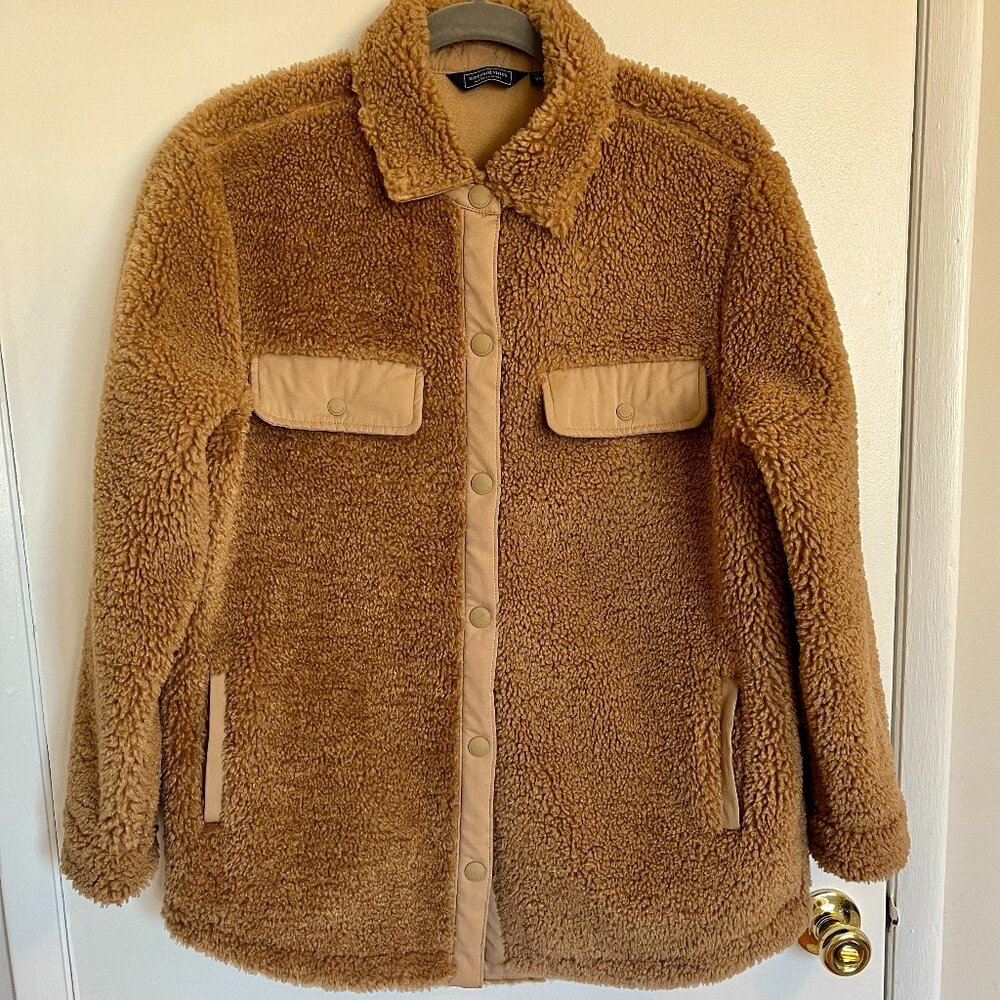 Vineyard Vines Brown Sherpa Jacket Teddy Coat XS